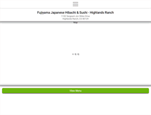 Tablet Screenshot of fujiyamahibachisushi.com